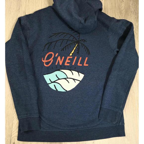 O'Neill Other - O’Neill Surf Co Palm Tree Graphic Hoodie Blue Pullover Sweatshirt Medium #5